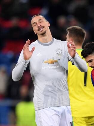 FUSSBALL CHAMPIONS LEAGUE SAISON 2017 2018 GRUPPENPHASE FC Basel - Manchester United ManU FC 22.11.2017 Zlatan Ibrahimovic (Manchester United FC) enttaeuscht Basel