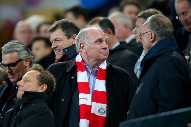 Praesident Uli Hoeness ( FC Bayern Muenchen ) rechts Vorstandsvorsitzender Karl-Heinz Rummenigge (FC Bayern Muenchen), RSC Anderlecht vs. FC Bayern Muenchen, Champions League, Fussball, 22.11.2017, Anderlecht Copyright: xLanger Eibner-Pressefotox EP_HLR