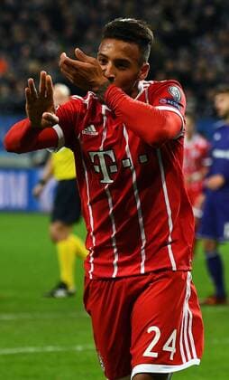 22.11.2017, xjhx, Fussball Champions League, RSC Anderlecht - FC Bayern Muenchen emspor, v.l. Corentin Tolisso (FC Bayern Muenchen) celebrate the goal, Torjubel zum 1:2 Anderlecht