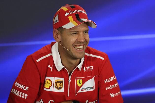 23rd November 2017, Yas Marina Circuit, Abu Dhabi, UAE; Abu Dhabi Formula One Grand Prix, driver arrivals and press conference PK Pressekonferenz Sebastian Vettel - Scuderia Ferrari  ActionPlus11955017