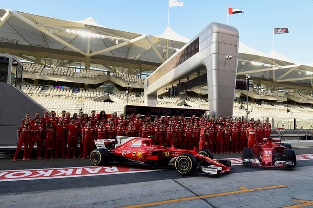 Sebastian Vettel (GER 5), Scuderia Ferrari, Kimi Raikkonen (FIN 7), Scuderia Ferrari, Grosser Preis von ABU DHABI 2017, Vorbereitungen, Motorsport, Formel 1, 23.11.2017, ABU DHABI Copyright: xAndre Eibner-Pressefotox EP_JAE