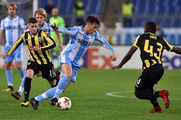 Bryan Linssen, Lassana Faye Vitesse, Simone Palombi Lazio Roma 23-11-2017 Stadio Olimpico Europa League 2017 2018 Lazio - Vitesse Foto Andrea Staccioli Insidefoto andreaxstaccioli