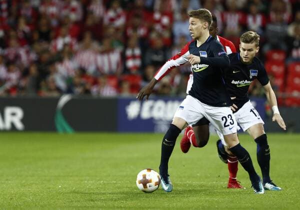 DAVID S. BUSTAMANTE 23 11 2017 BILBAO PAIS VASCO Partido correspondiente a la Jornada 5 del grupo J de la UEFA Europa League de futbol entre el Athletic de Bilbao y el Hertha BSC Berlin disputado en el Estadio San Mames de Bilbao. Mitchell Weiser  xDAVIDxS.xBUSTAMANTEx xx