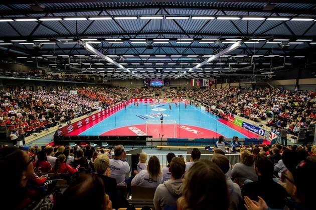 171123 General view of Sotra Arena during the MÃ¸belringen Cup match between Norway and South Korea on November 23, 2017 in Sotra. Photo: Vegard Wivestad GrÃ¸tt BILDBYRAN kod VG 170061  Copyright: VEGARDxWIVESTADxGRÃ?TT BB171123BB659