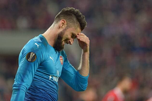 Koeln, Germany 23.11.2017, UEFA Europa League - 2017 18 Season, Gruppenphase - Gruppe H - 5. Spieltag, 1. FC Koeln - FC Arsenal, Olivier Giroud (Arsenal) ( DeFodi521