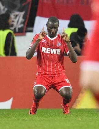 23.11.2017, Fussball GER, UEFA Europa League, 2017 18, 5. Spieltag, 1. FC Koeln - Arsenal London, Jubel Sehrou Guirassy (1.FC Koeln)