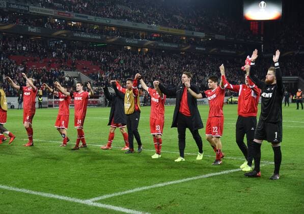 1. FC Köln - FC Arsenal London 23.11.2017 Schlußjubel 1. FC Köln