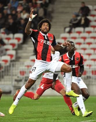 NICE, FRANCE - NOVEMBER 23 :Dante defender of OGC Nice during the UEFA Europa League, Group K stage match between SV Zulte Waregem and OGC Nice at the Allianz stadium on November 23, 2017 in Nice, France, 23 11 2017 FOOTBALL : Europa League - OGC Nice vs Zulte Waregem - 23 11 2017 PHOTONEWS PANORAMIC  775031125