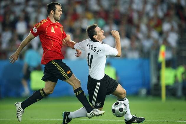 euro 2008 ek euro2008 , wenen , 29-06-2008 finale duitsland - spanje 0-1 spanje europees kampioen carlos marchena miroslav klose duitsland - spanje