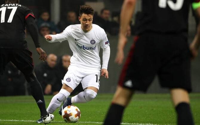 SOCCER - EL, Milan vs A.Wien MILAN,ITALY,23.NOV.17 - SOCCER - UEFA Europa League, AC Milan vs FK Austria Wien. Image shows Dominik Prokop (A.Wien). GEPAxpictures xAndreasxPranter