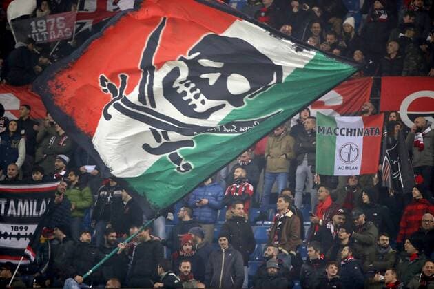 SOCCER - EL, Milan vs A.Wien MILAN,ITALY,23.NOV.17 - SOCCER - UEFA Europa League, AC Milan vs FK Austria Wien. Image shows fans of AC Milan. GEPAxpictures xAndreasxPranter