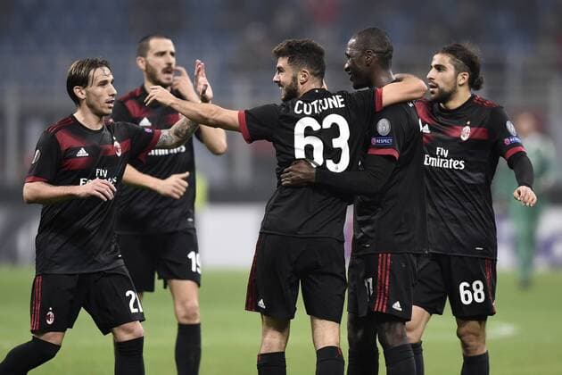 Db Milano 23 11 2017 - Europa League Milan-Austria Vienna foto Daniele Buffa Image nella foto: esultanza gol Patrick Cutrone 