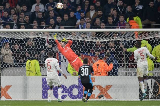 Anthony Lopes (lyon) FOOTBALL : Lyon vs Limassol - Ligue Europa - Phase de goupe - 23 11 2017 FredericChambert Panoramic 