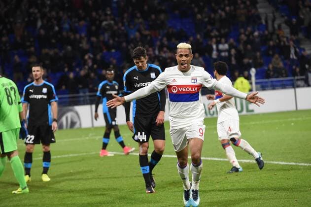 Joie de Mariano (lyon) FOOTBALL : Lyon vs Limassol - Ligue Europa - Phase de goupe - 23 11 2017 FredericChambert Panoramic 