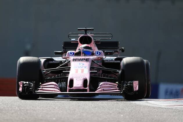24th November 2017, Yas Marina Circuit, Abu Dhabi, UAE; Abu Dhabi Formula One Grand Prix, Friday free practice; Sergio Perez - Sahara Force India  ActionPlus11955356