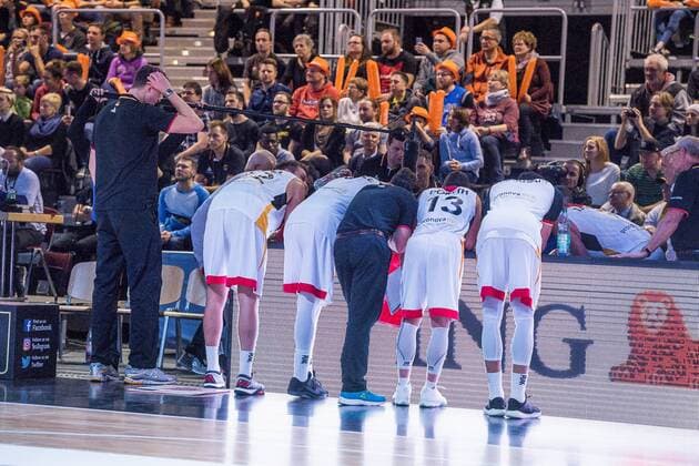 GER, Qualifikation Basketball WM 2019 Deutschland vs. Georgien 24.11.2017, Arena, Chemnitz, GER, Qualifikation Basketball WM 2019 Deutschland vs. Georgien, im Bild Mannschaftsbesprechung Deutschland