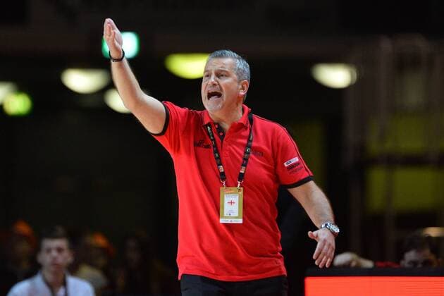 Ilias Zouros (Trainer, Georgien), Deutschland vs. Georgien, Basketball, Qualifikation World Cup 2019, 24.11.2017, Chemnitz Copyright: xEibner-Pressefoto BertxHarzerx EP_BHR