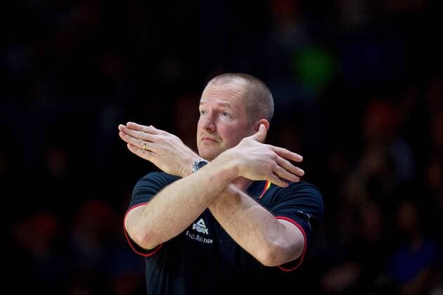 Basketball Chemnitz 24.11.2017 FIBA World Cup Qualifiers Europe WM Qualifikation Europa Deutschland (GER) - Georgien (GEO) Henrik Rödl (Deutschland, Bundestrainer) Roll Roedl