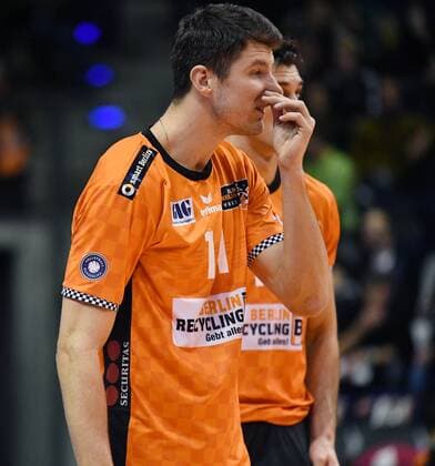 Adam White (BR Volleys), , enttäuscht BR Volleys Berlin-TSV Herrsching Deutsche Volleyball Liga, DVV-Pokal, 2017 2018, Hauptrunde, Herren, Männer, Volleyball, Deutschland, Germany, Max-Schmeling-Halle Berlin, 25.11.2017