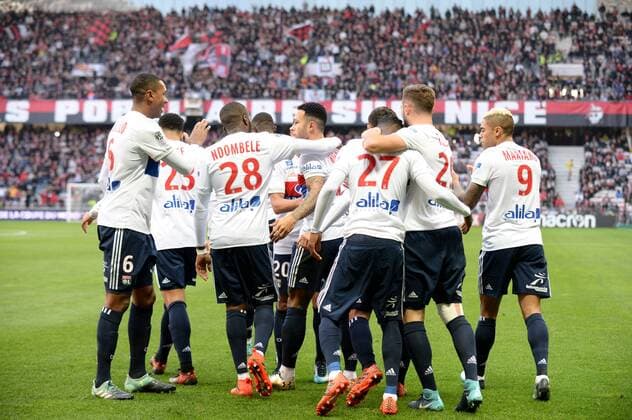 EQUIPE DE FOOTBALL DE LYON - JOIE FOOTBALL : Nice vs Lyon - Ligue 1 Conforama - 26 11 2017 FEP Panoramic 