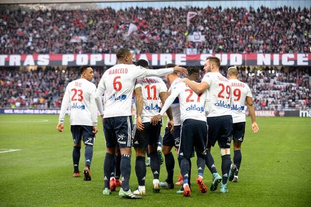 29 LUCAS TOUSART (ol) - 23 KENNY TETE (ol) - JOIE FOOTBALL : Nice vs Lyon - Ligue 1 Conforama - 26 11 2017 FEP Panoramic 