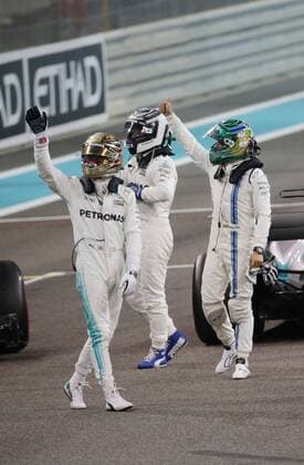 Lewis Hamilton; Valtteri Bottas; Mercedes Grand Prix, Felipe Massa, Williams F1 Team, formula 1 GP, Abu Dhabi, Yas Marina Circuit, VAE, 26.11.2017 Photo:mspb Jerry Andre Lewis Hamilton; Valtteri Bottas; Felipe Massa, formula 1 GP, Abu Dhabi,