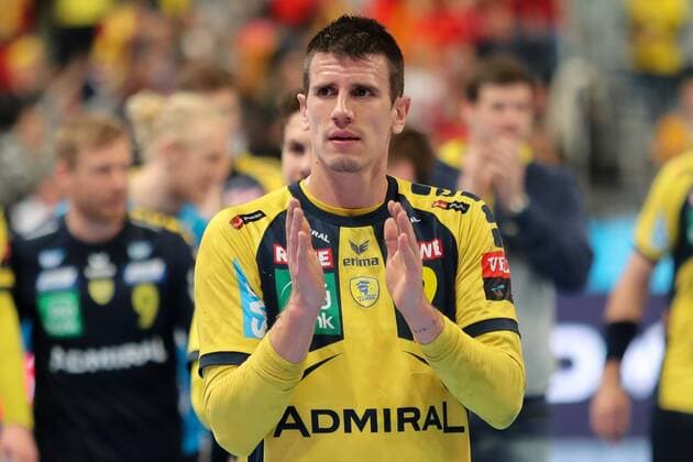 Andre Schmid (Andy Schmid, RNL, 2), Einzelbild, Aktion, Action, Handball, Champions League, Rhein-Neckar Löwen - HC Vardar Skopje,