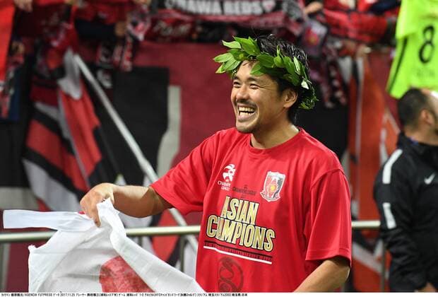 Shinzo Koroki (Reds), NOVEMBER 25, 2017 - Football Soccer : Shinzo Koroki of Urawa Reds celebrates after winning the AFC Champions League Final 2nd leg match between Urawa Red Diamonds 1-0 Al-Hilal at Saitama Stadium 2002 in Saitama, Japan. Noxthirdxpartyxsales  (mmcb009129)