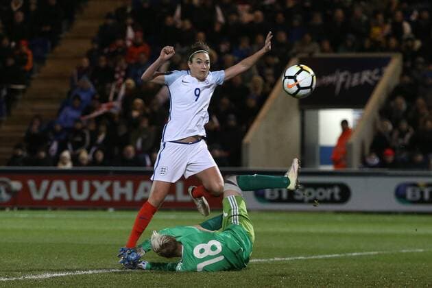 England Women v Kazakhstan Women 2019 FIFA Womens World Cup Qual Jodie Taylor of England goes close during the 2019 FIFA Women s World Cup Qualifying match at the Weston Homes Community Stadium, Colchester Content Not Available For UK Newspapers Copyright: xPaulxChestertonx FIL-11025-0018