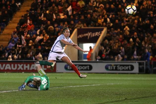 England Women v Kazakhstan Women 2019 FIFA Womens World Cup Qual Jodie Taylor of England goes close during the 2019 FIFA Women s World Cup Qualifying match at the Weston Homes Community Stadium, Colchester Content Not Available For UK Newspapers Copyright: xPaulxChestertonx FIL-11025-0020