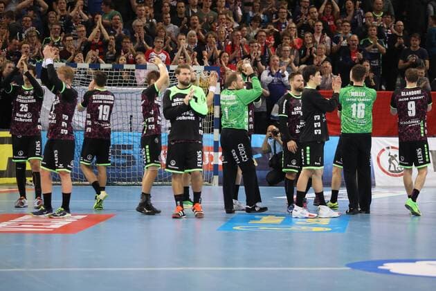 SG Flensburg-Handewitt - THW Kiel, EHF Champions League; Flensburg, 29.11.17 Flensburg, 29.11.17, Handball, VELUX EHF Champions League, Saison 2017 2018, Gruppenphase, SG Flensburg-Handewitt - THW Kiel : SG nach dem Spiel