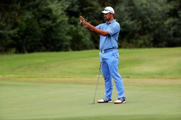 Arie Irawan of Malaysia poses for photos before the KG S&H CITY Asian Golf Championship at the Kaikou Golf Club in Xiamen city, southeast China s Fujian province, 30 November 2017. The Asian Tour held its first event in China in nine years with the Asian Golf Championship in Xiamen city, southeast China s Fujian province from 30 November to 3 December 2017. The KG S&H CITY Asian Golf Championship is the first event following the historic strategic partnership signed between the Asian Tour and China Golf Association (CGA) in March. The winner of the Asian Golf Championship will earn exemption on the Asian Tour under the winner s category and for China Tour professionals; their earnings will count towards the Asian Tour Order of Merit and China Tour Order of Merit. Asian Tour returns to China with the Asian Golf Championship in southeast China  20171130_48852