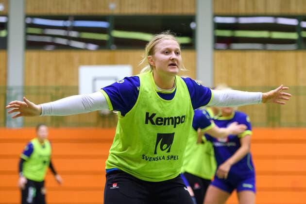 Handball, WM, Damen, Schweden Training 171130 Hanna Blomstrand under en träning med det svenska landslaget inför handbolls-VM den 30 november 2017 i Stuttgart. Copyright: CARLxSANDIN BB171130CS016