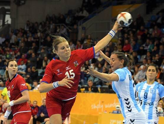 Tschechien vs. Argentinien Handball Frauen Weltmeisterschaft in Deutschland Saison 2017 2018 Bietigheim-Bissingen; EgeTrans Arena, 2.12.2017 HRBKOVÁ Michaela. Tschechien