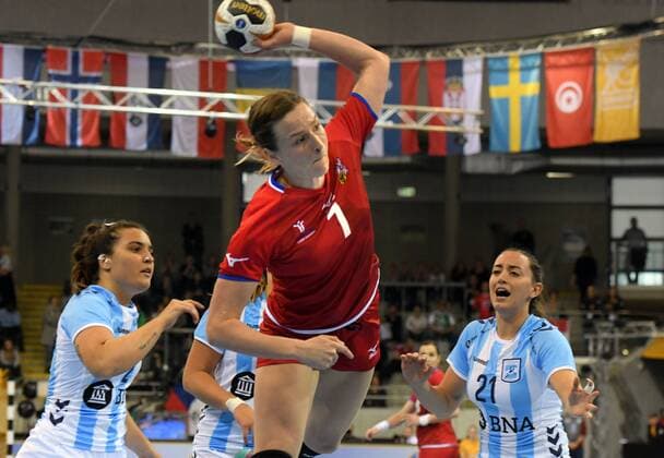 Tschechien vs. Argentinien Handball Frauen Weltmeisterschaft in Deutschland Saison 2017 2018 Bietigheim-Bissingen; EgeTrans Arena, 2.12.2017 RYÅ ÃNKOVÃ Helena. Tschechien