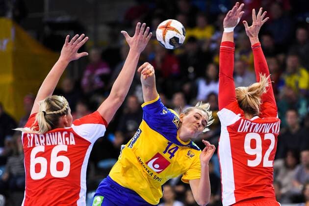 Handball, WM Damen, Schweden - Polen 171202 Sveriges Johanna Westberg i matchen mellan Sverige och Polen under handbolls-VM den 2 december 2017 i Bietigheim Bissingen. Copyright: CARLxSANDIN BB171202CS020