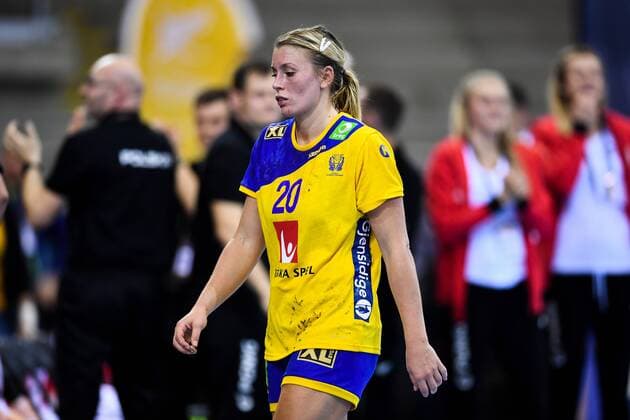 Handball, WM Damen, Schweden - Polen 171202 Sveriges Isabelle Gullden deppar efter matchen mellan Sverige och Polen under handbolls-VM den 2 december 2017 i Bietigheim Bissingen. Copyright: CARLxSANDIN BB171202CS036