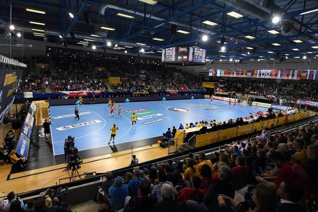 Schweden vs. Polen Handball Frauen Weltmeisterschaft in Deutschland Saison 2017 2018 Bietigheim-Bissingen; EgeTrans Arena, 2.12.2017 Ausverkauft, die EgeTrans Arena