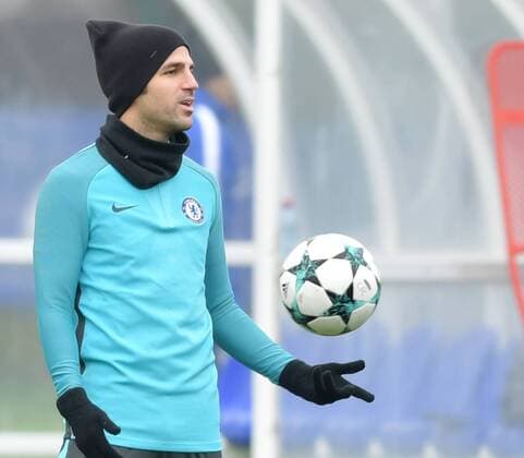 Bilder des Tages - SPORT Chelsea Training Session Cesc F?bregas during the Chelsea Training Session at their Training Ground in Cobham, UK. Content Not Available For UK Newspapers Copyright: xSimonxDaelx FIL-11048-0009