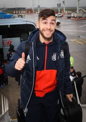 Anderlecht s Massimo Bruno pictured at the departure of Belgian soccer team RSC Anderlecht, Monday 04 December 2017 in Brussels airport, on their way to Glasgow, Scotland. Tomorrow Anderlecht is playing the sixth and last game in the group stage of the UEFA Champions League competition against Scottish Celtic Glasgow. VIRGINIExLEFOUR  x05213872x