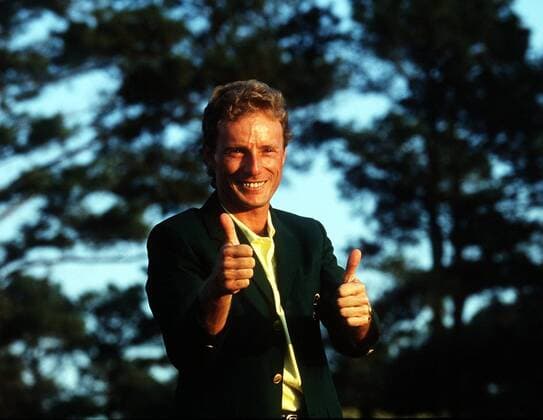Bernhard Langer Golf beim Masters 1993 in Augusta USA am 11.04.1993.Sieg beim Masters.Green Jacket. , Augusta USA