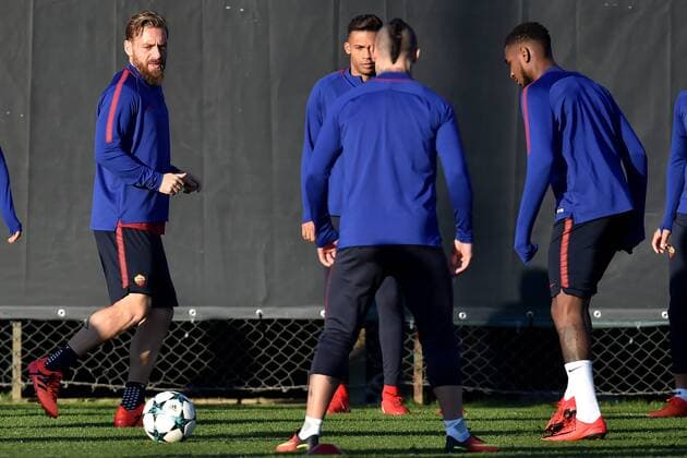 Daniele De Rossi (L) Roma 04-12-2017 Centro Sportivo Trigoria AS Roma Champions League training 2017 2018 Foto Andrea Staccioli Insidefoto andreaxstaccioli