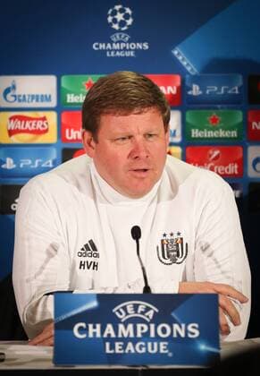 Anderlecht s head coach Hein Vanhaezebrouck pictured during a press conference PK Pressekonferenz of Belgian soccer team RSC Anderlecht, Monday 04 December 2017 in Glasgow, Scotland. Tomorrow Anderlecht is playing the sixth and last game in the group stage of the UEFA Champions League competition against Scottish Celtic Glasgow. VIRGINIExLEFOUR  x05213956x
