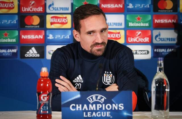 Anderlecht s Sven Kums pictured during a press conference PK Pressekonferenz of Belgian soccer team RSC Anderlecht, Monday 04 December 2017 in Glasgow, Scotland. Tomorrow Anderlecht is playing the sixth and last game in the group stage of the UEFA Champions League competition against Scottish Celtic Glasgow. VIRGINIExLEFOUR  x05213958x