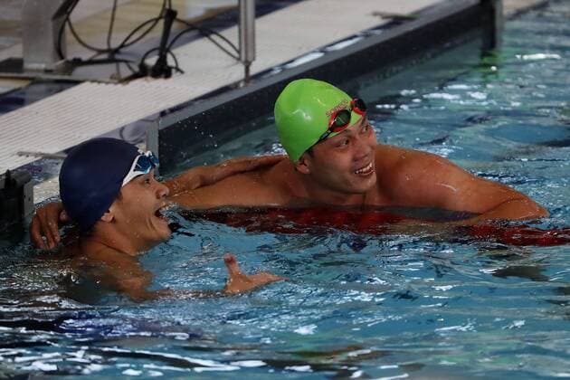 Vietnamese Thanh Tung Vo (R) and Malayan Jamery Siga (L) compete during the Paralympic Swimming Championships 50 meters individual men s S5 in Mexico City, Mexico, 04 November 2017. Paralympic Swimming Championships in Mexico City !ACHTUNG: NUR REDAKTIONELLE NUTZUNG!  Copyright: xJosexMendezx MEX012 20171204-636480159932479243
