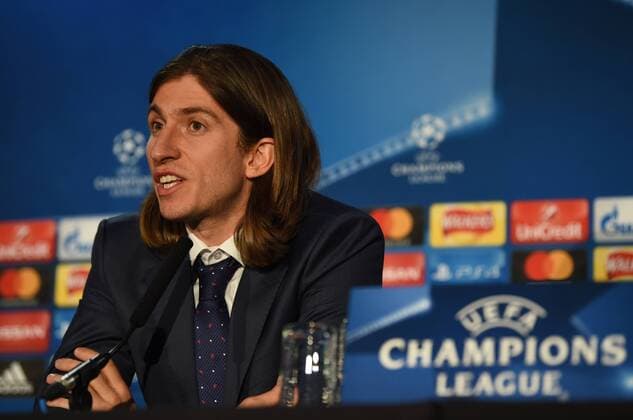 Atletico Madrid press conference PK Pressekonferenz Filipe Luis during the Atletico Madrid Press Conference at Stamford Bridge, London Content Not Available For UK Newspapers Copyright: xSimonxDaelx FIL-11047-0026