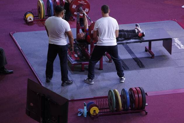 Indian Farman Basha competes at the Paralympic Weightlifting Championships in Mexico City, Mexico, 04 November 2017. Paralympic Weightlifting Championships in Mexico City !ACHTUNG: NUR REDAKTIONELLE NUTZUNG!  Copyright: xSashenkaxGutierrezx MEX027 20171205-636480359194964206