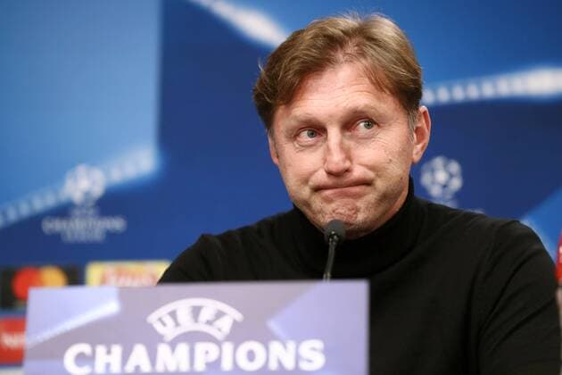 Themen der Woche Bilder des Tages - SPORT RB Leipzig - PK Champions League Leipzig, 05.12.2017, Red Bull Arena, Fussball, UEFA Champions League, Gruppe G, 6.Spieltag, Pressekonferenz am Vortag der Partie RB Leipzig vs. Besiktas Istanbul , Im Bild: Trainer Ralph Hasenhüttl Hasenhuettl (RB Leipzig) ,