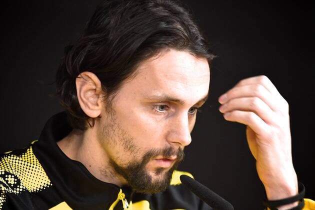 Borussia Dortmund Presser Never Suboti? of Borussia Dortmund during a press conference PK Pressekonferenz at the Estadio Santiago Bernabeu, Madrid Content Not Available For UK Newspapers Copyright: xKristianxKanex FIL-11055-0015