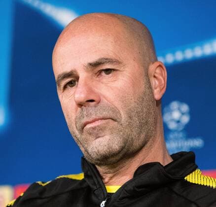 05.12.2017, xfux, Fussball Champions League, Borussia Dortmund Pressekonferenz vor dem Champions League gegen Real Madrid, emspor, v.l. Trainer Peter Bosz (Borussia Dortmund) Madrid